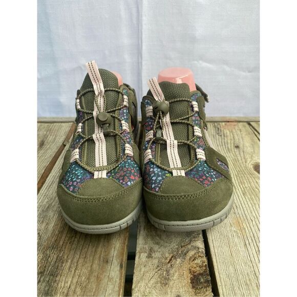Lands’ End Wm’s Size 10D Floral Trail Sandals Olive Green Adjustable Hiking Shoe - Picture 2 of 9